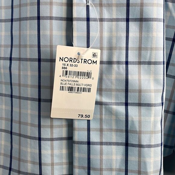 Nordstrom Tech-Smart CoolMax Button Down Dress Shirt 15/32-33 - Picture 2 of 9